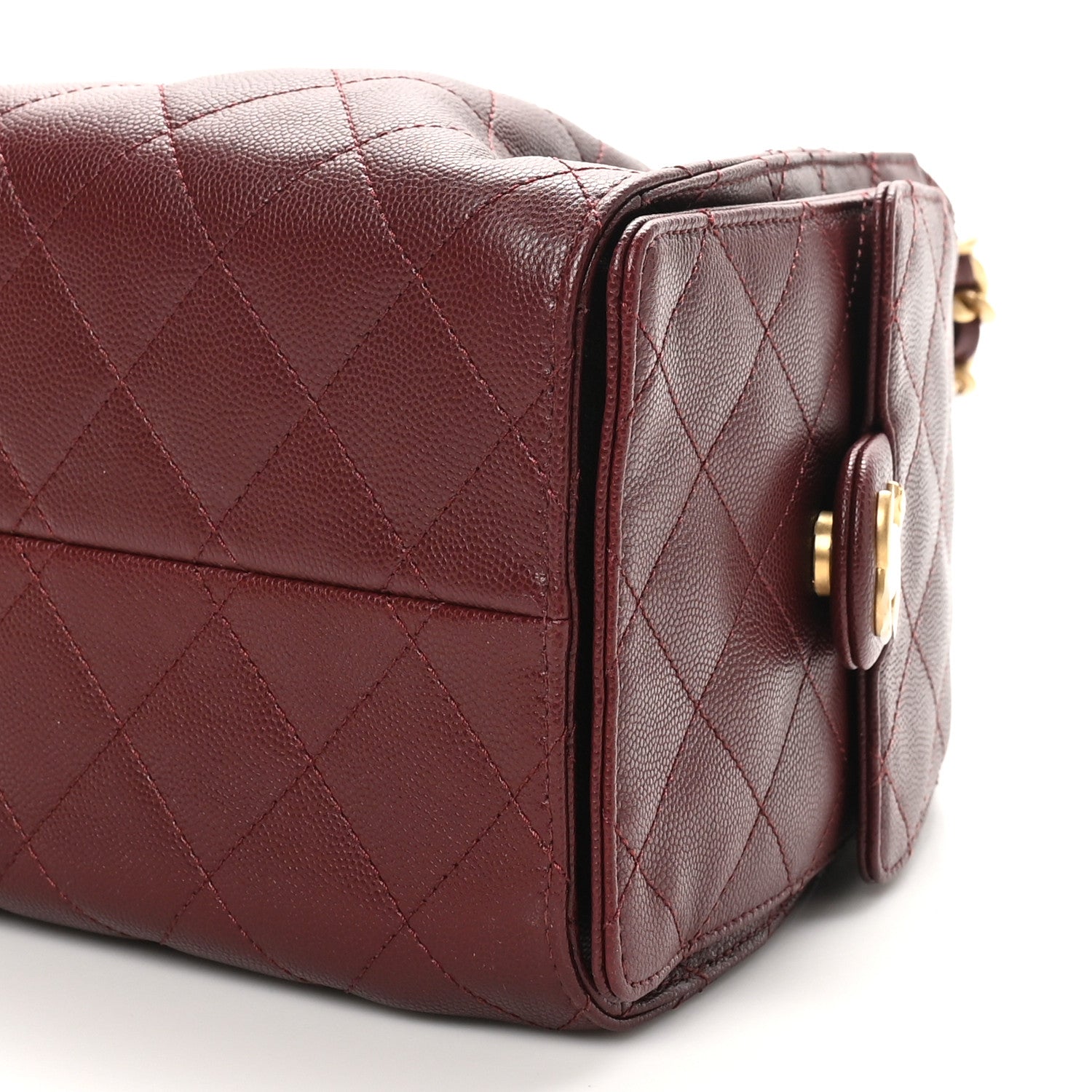 Caviar Quilted Small Chanel 25 Handbag Burgundy