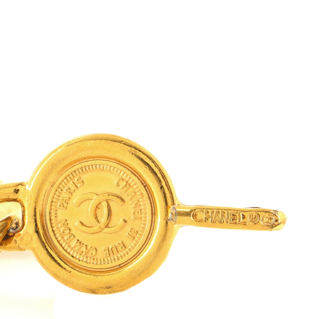 Vintage Medallion Charms Chain Belt Metal 80