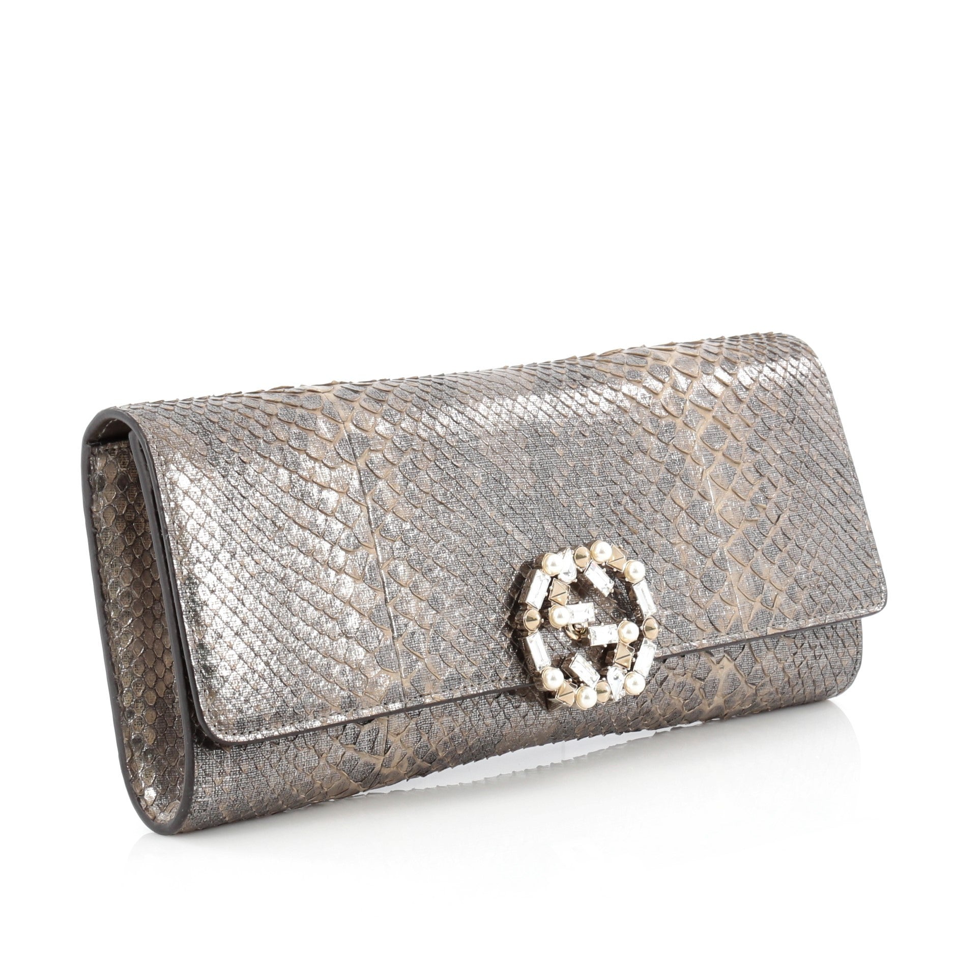 GG Broadway Clutch Python