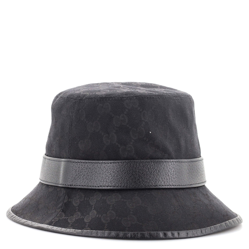 GG Logo Bucket Hat GG Canvas with Leather XXL