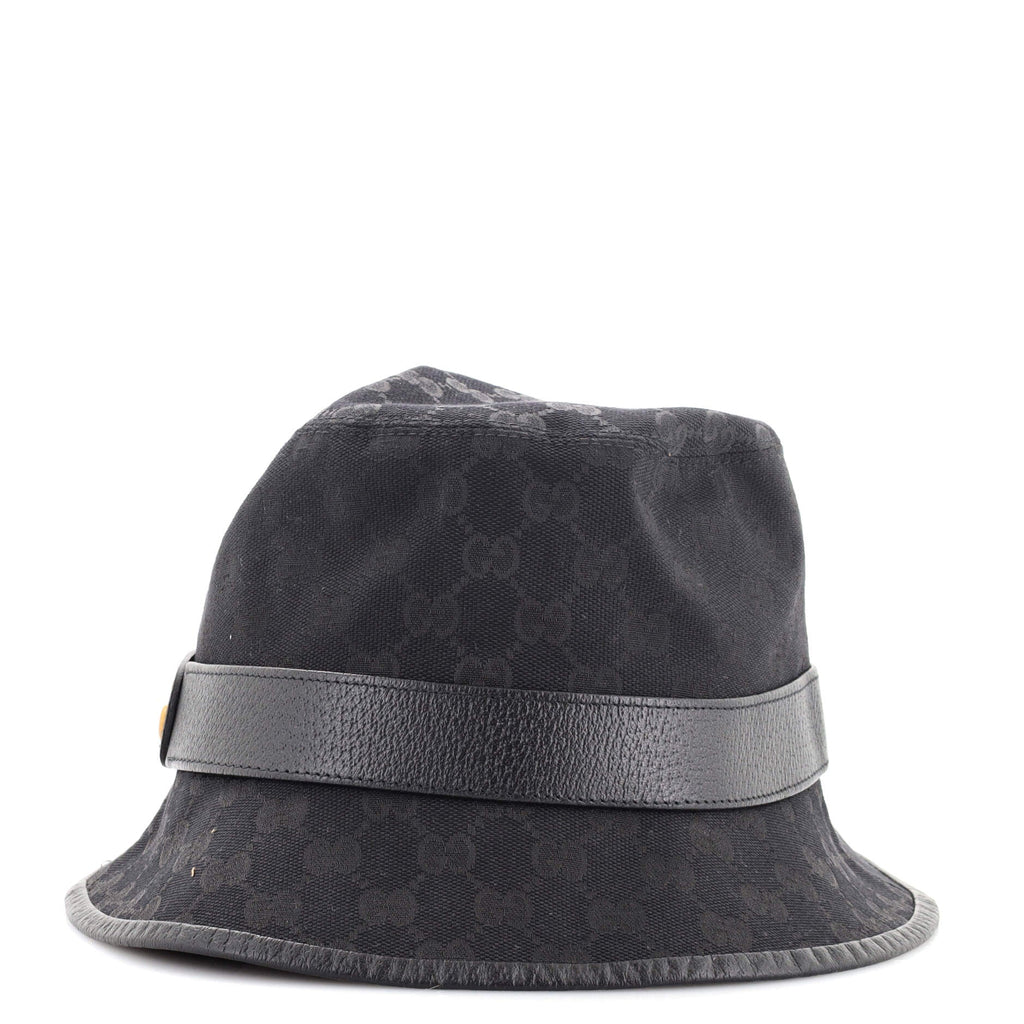 GG Logo Bucket Hat GG Canvas with Leather XXL