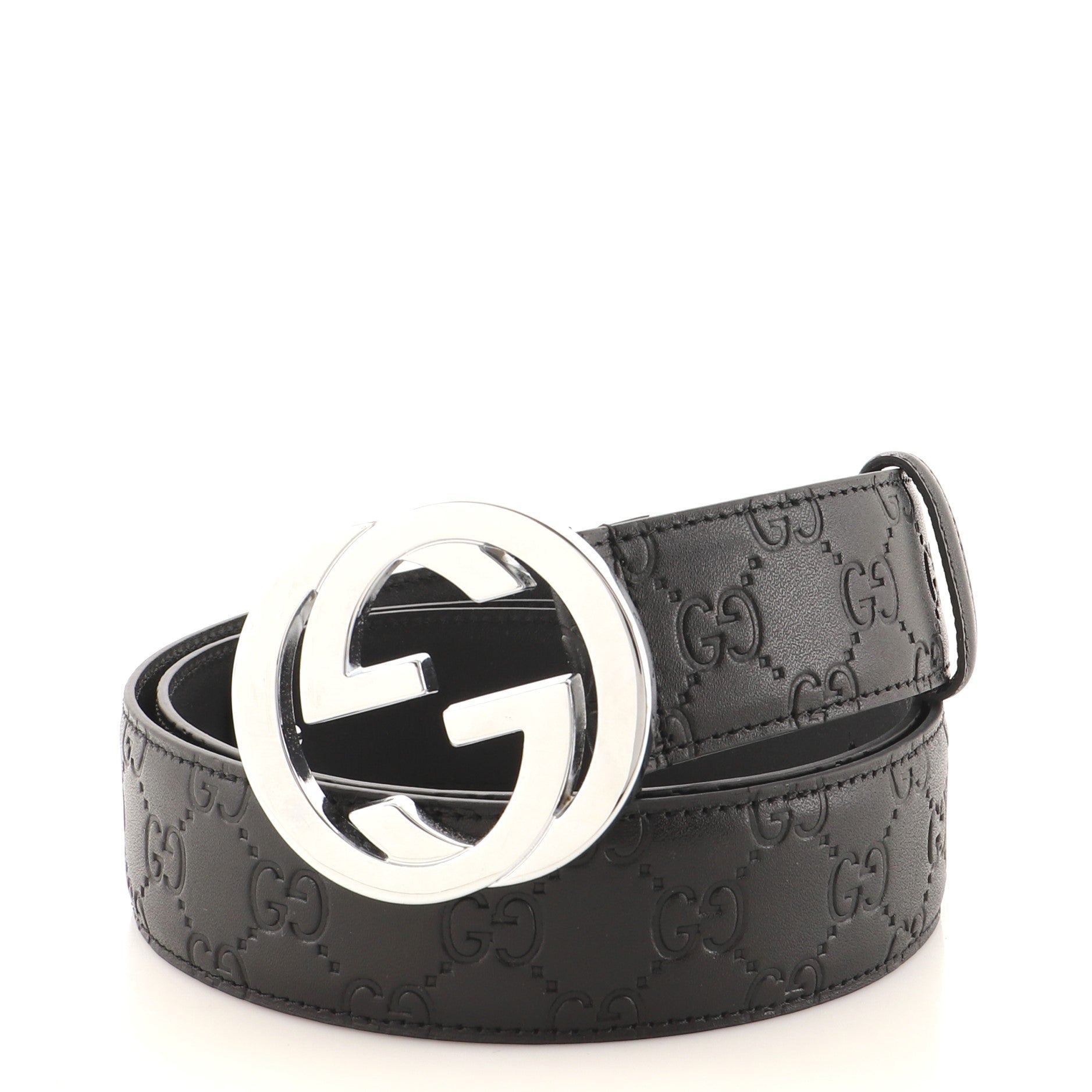Interlocking G Belt Guccissima Leather Wide 105