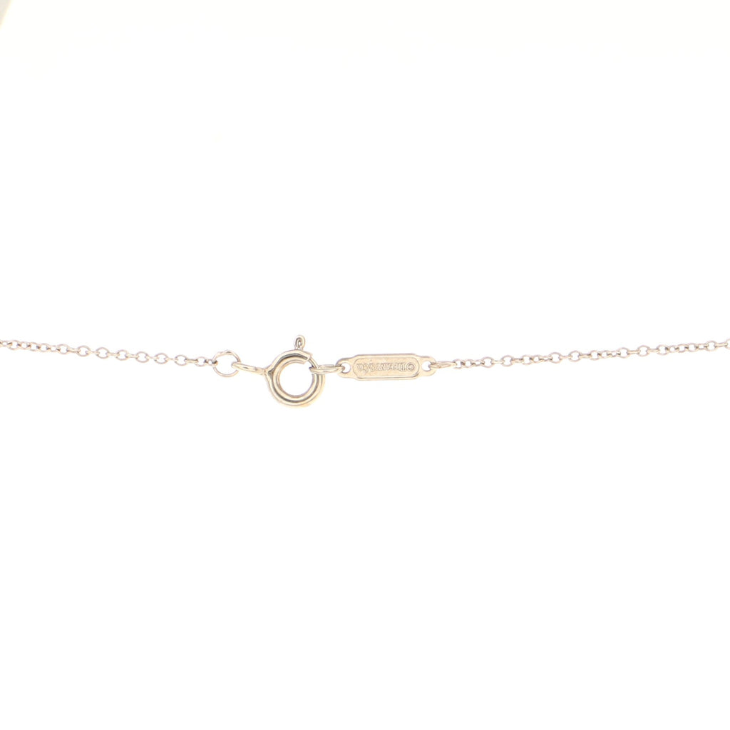 Triple Interlocking Circles Pendant Necklace 18k White Gold with 18k Rose Gold and Diamonds