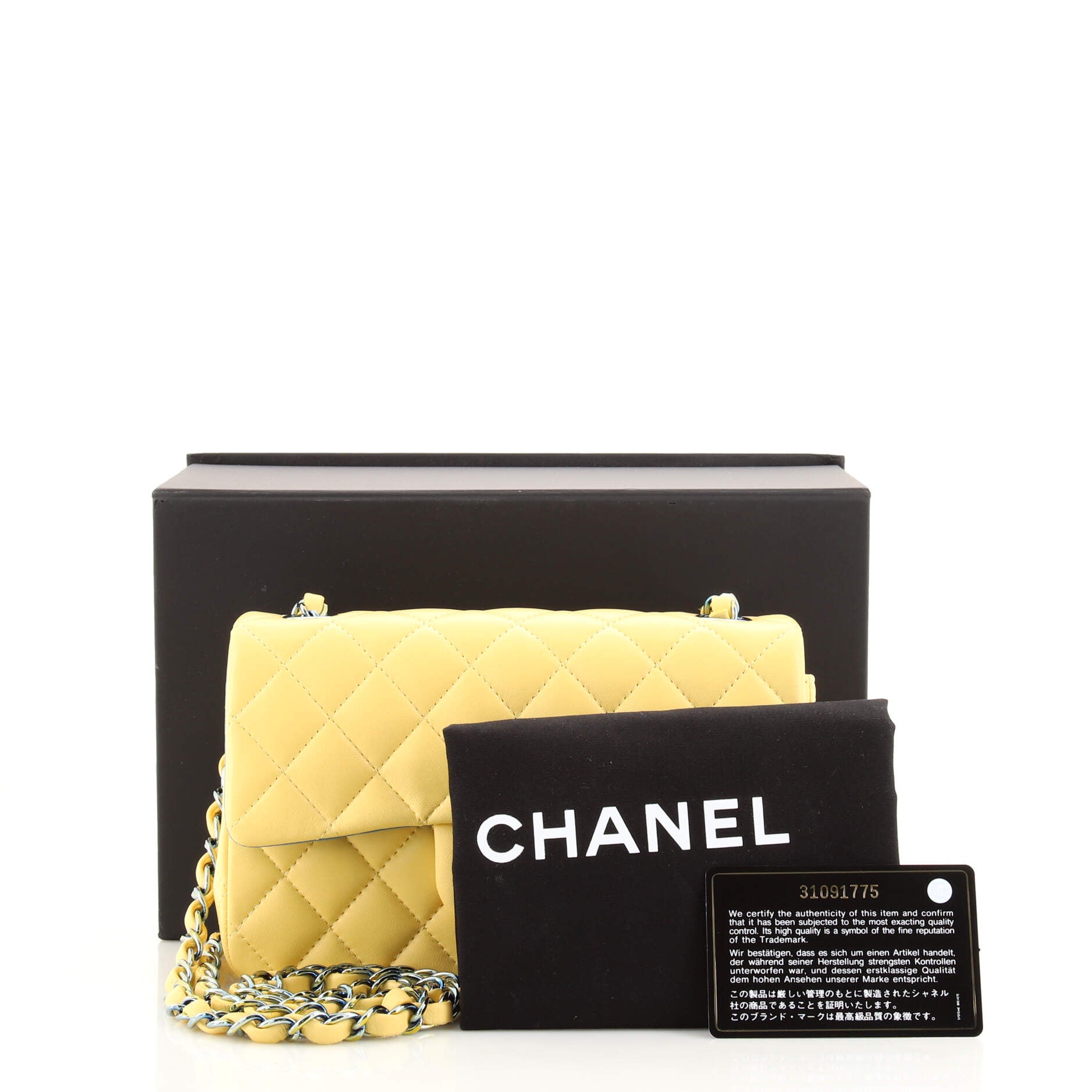 Classic Single Flap Bag Quilted Lambskin with Rainbow Hardware Mini