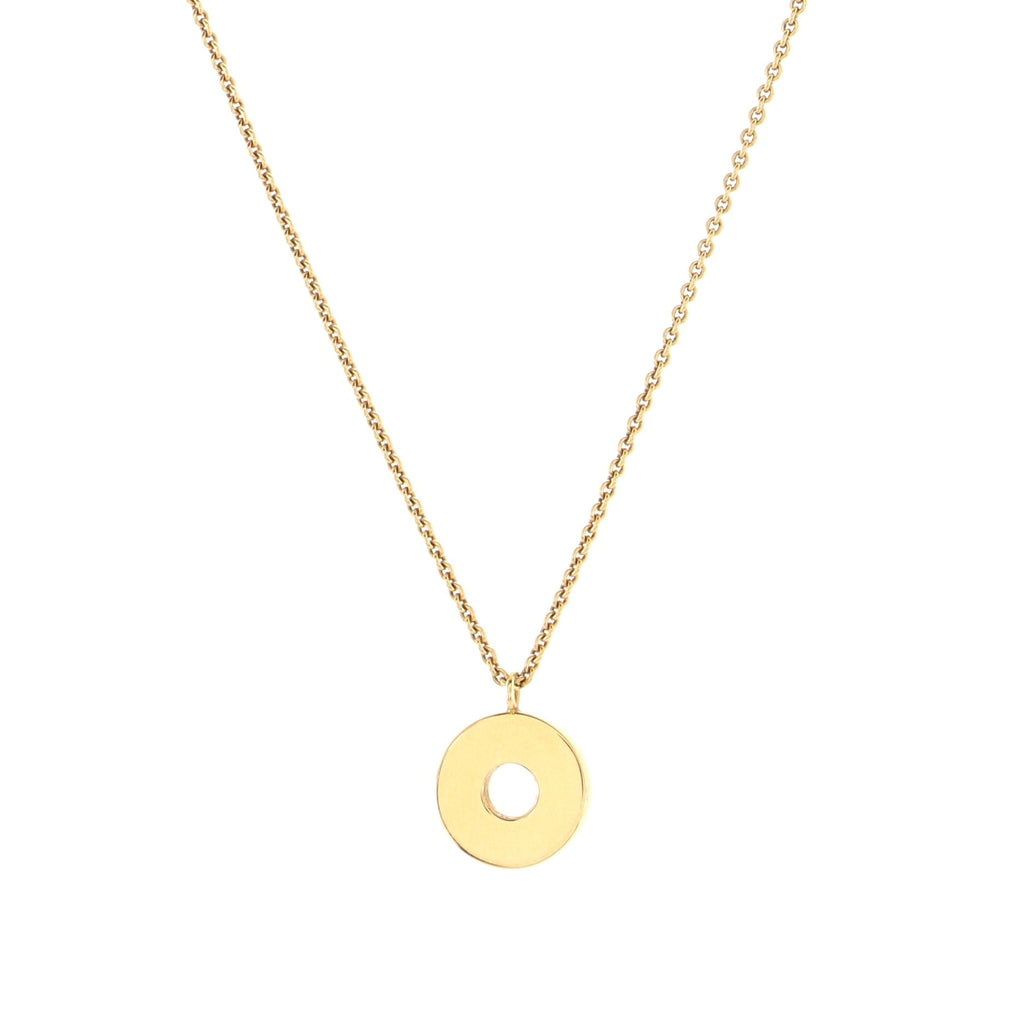1837 Circle Pendant Necklace 18K Yellow Gold