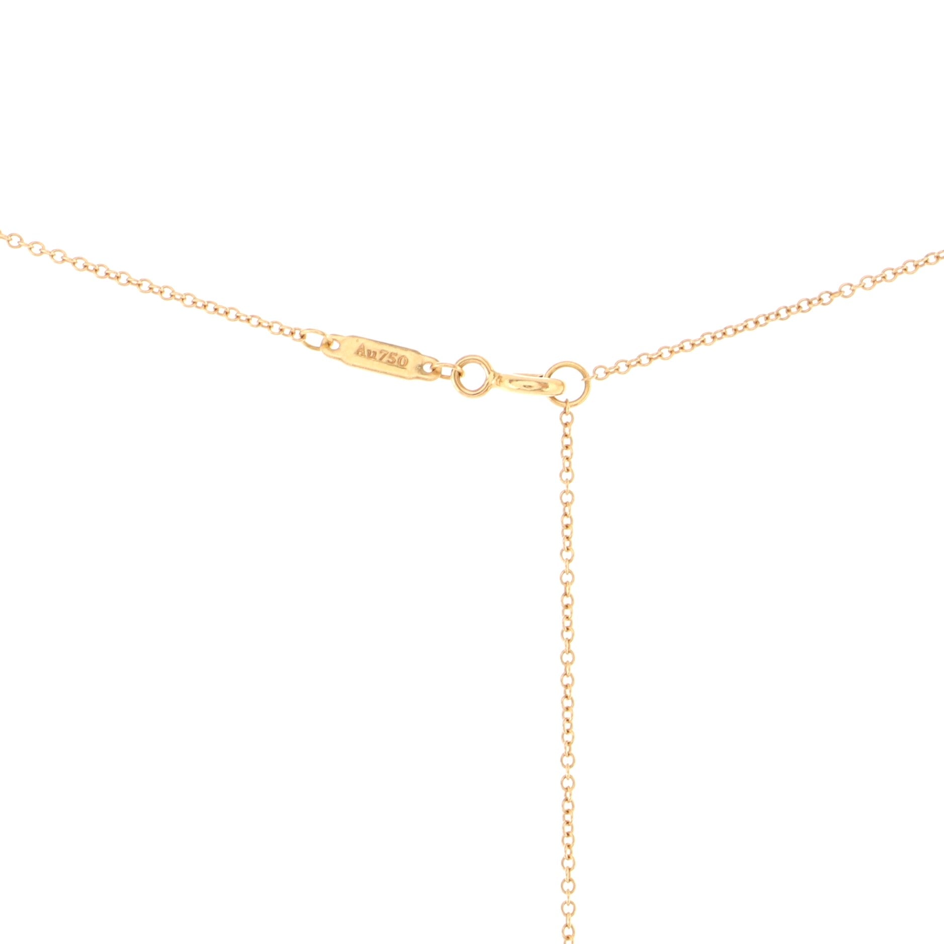 T Smile Pendant Necklace 18K Rose Gold Small