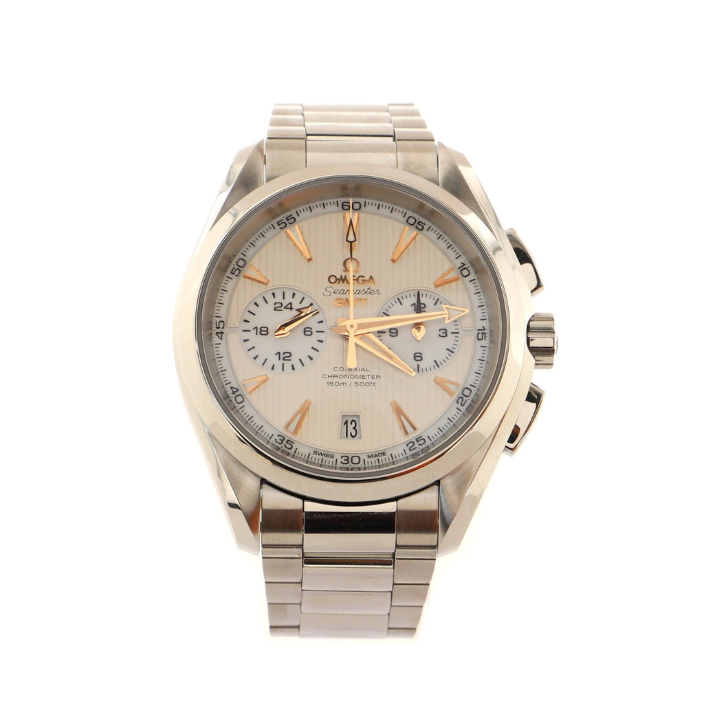 Seamaster Aqua Terra 150M Co-Axial Chronometer GMT Chronograph Automatic Watch Stainless Steel 43