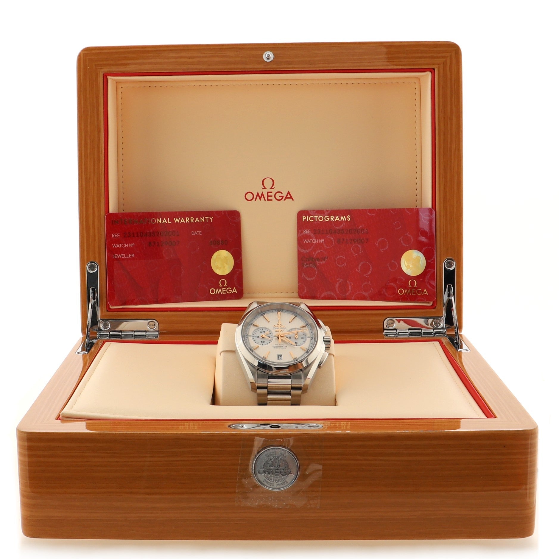 Seamaster Aqua Terra 150M Co-Axial Chronometer GMT Chronograph Automatic Watch Stainless Steel 43
