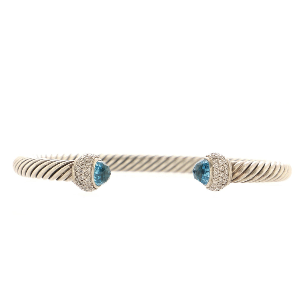 Cable Classic Candy Bracelet Sterling Silver with Topaz and Diamonds