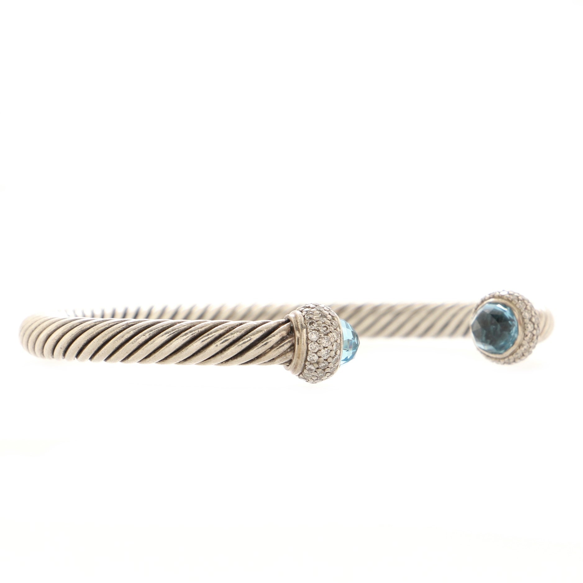 Cable Classic Candy Bracelet Sterling Silver with Topaz and Diamonds