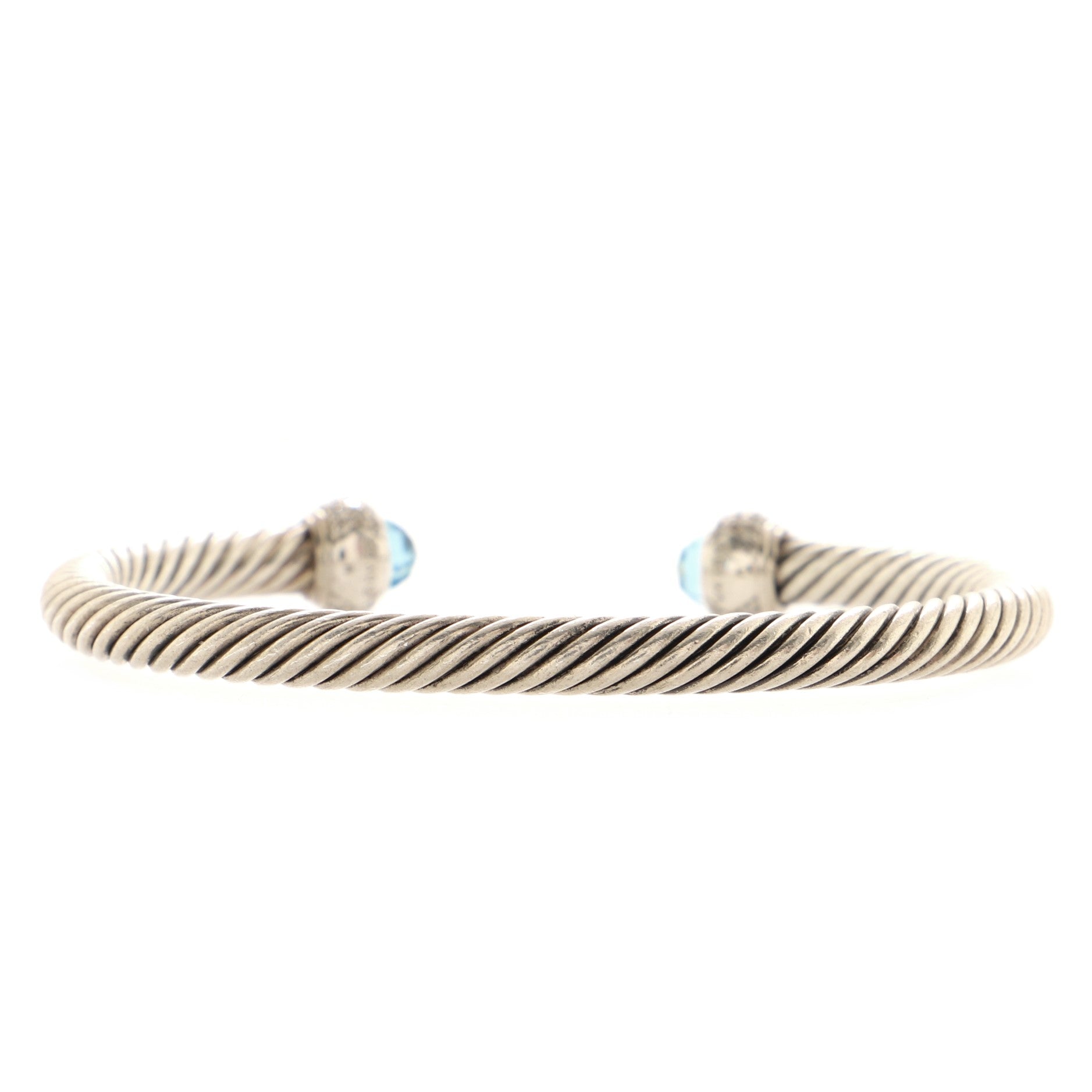 Cable Classic Candy Bracelet Sterling Silver with Topaz and Diamonds