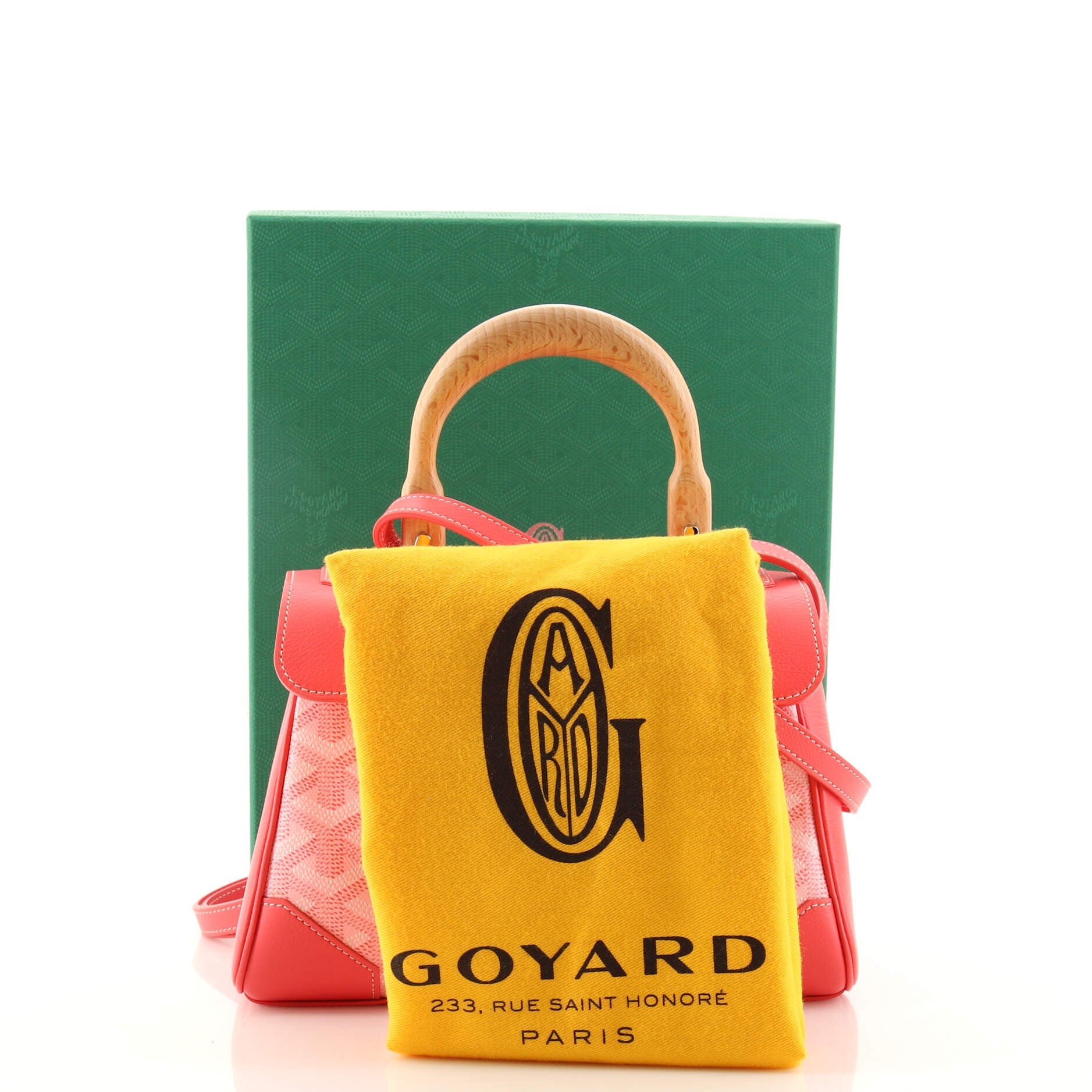 Saigon Top Handle Bag Coated Canvas with Leather Mini
