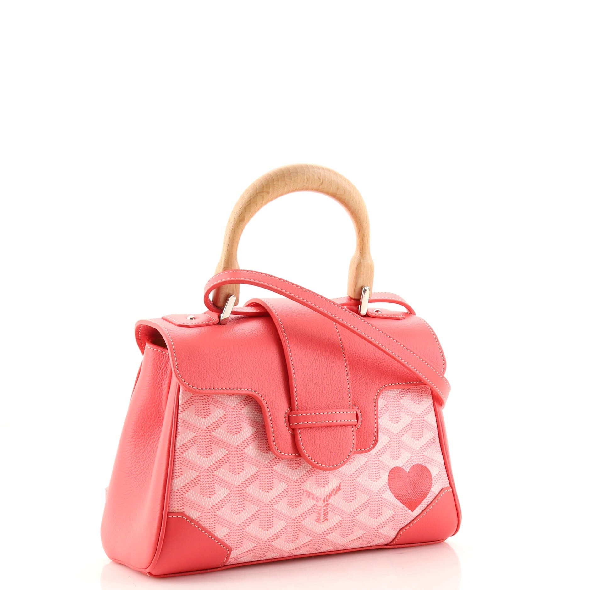 Saigon Top Handle Bag Coated Canvas with Leather Mini