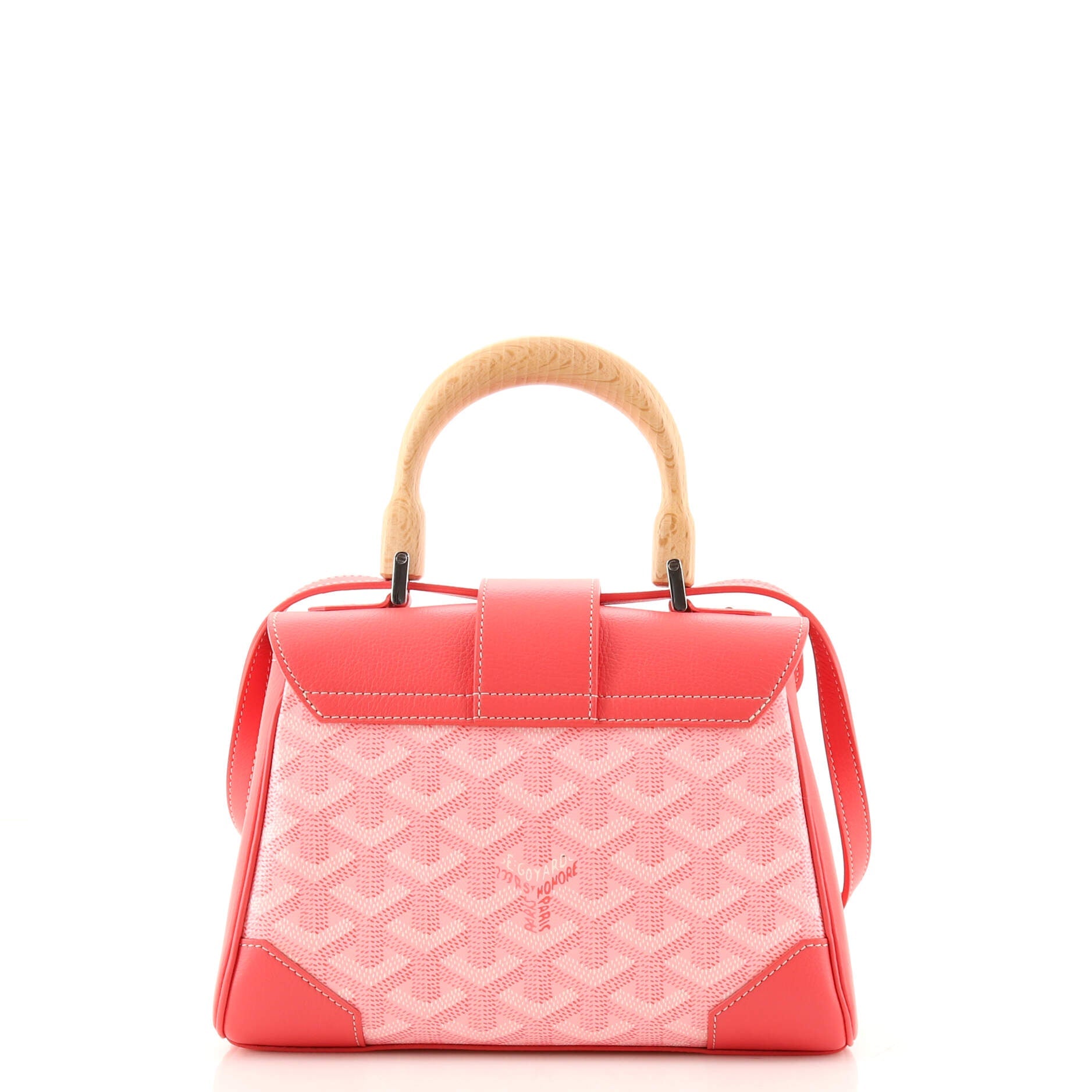 Saigon Top Handle Bag Coated Canvas with Leather Mini