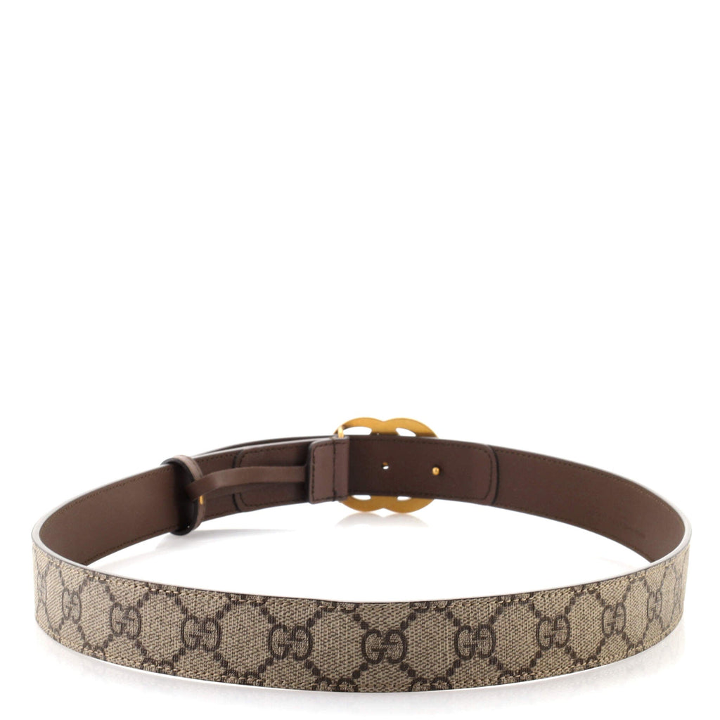 GG Marmont Belt Leather and GG Coated Canvas Medium 90