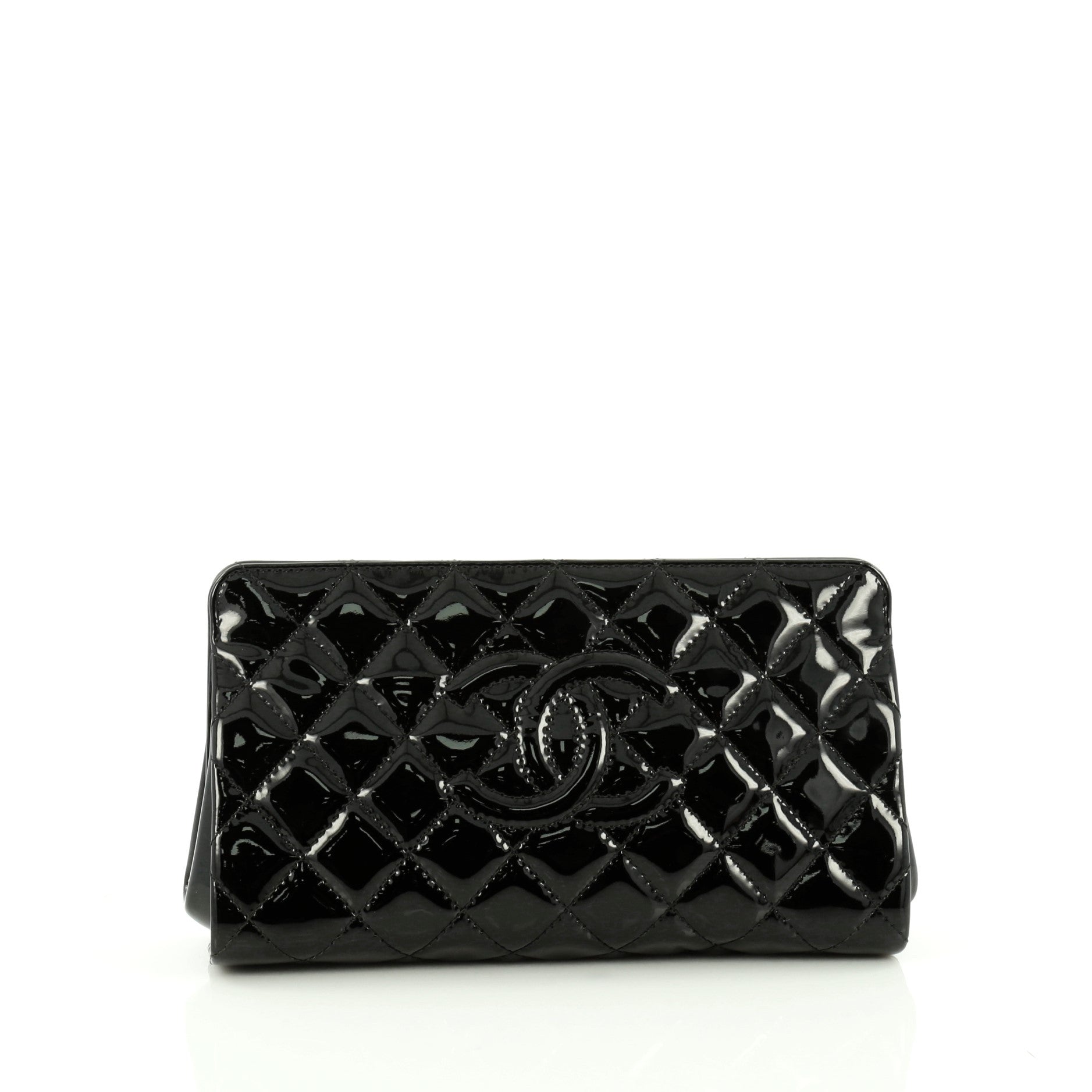 Timeless CC Clutch Quilted Patent Small