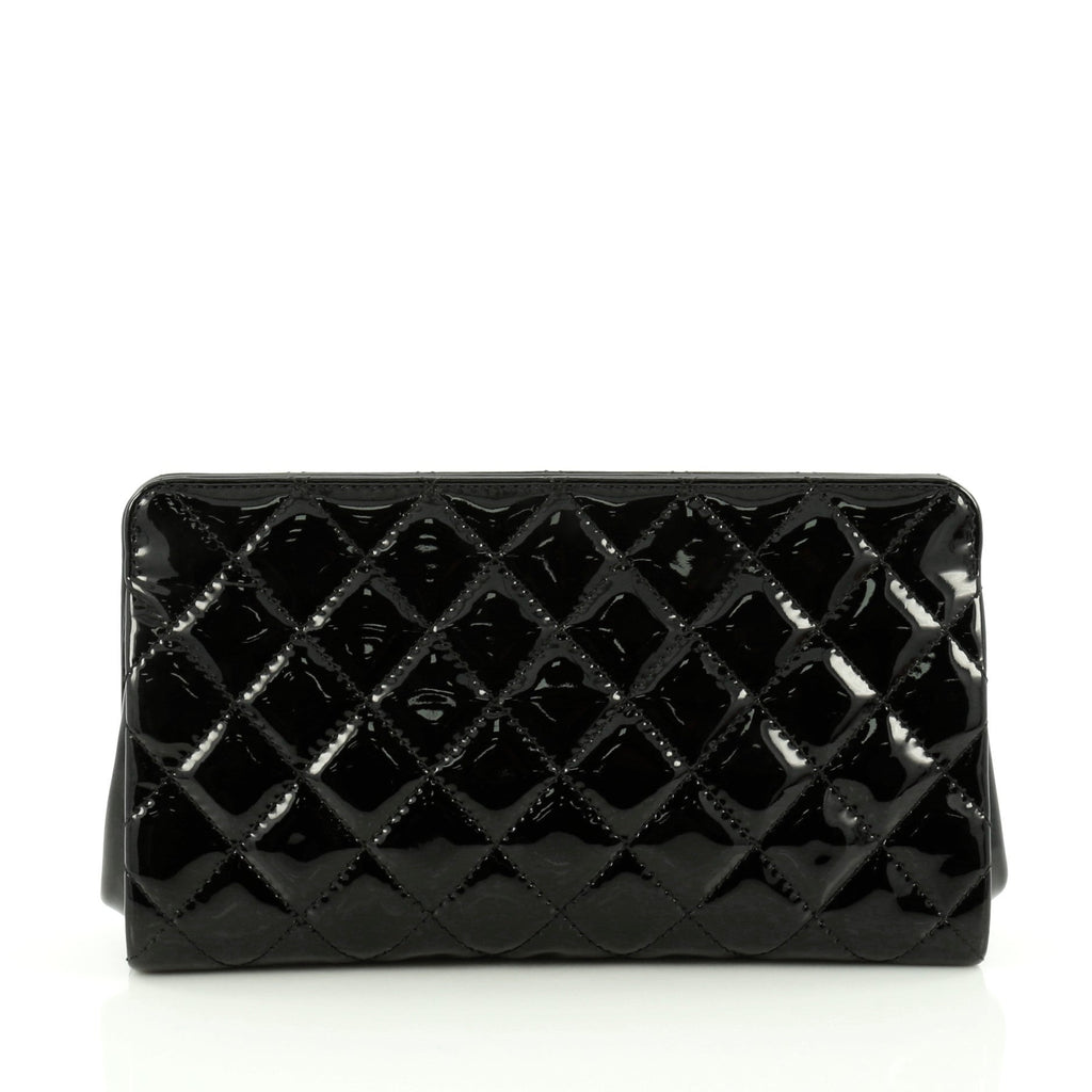 Timeless CC Clutch Quilted Patent Small
