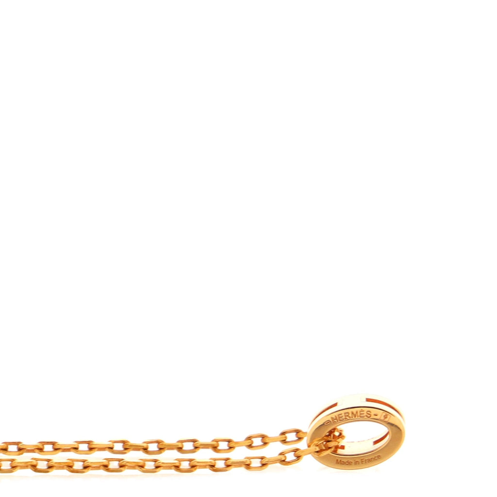 Pop H Pendant Chain Necklace Metal and Enamel Mini
