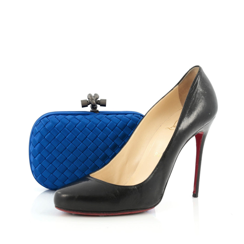 Box Knot Clutch Intrecciato Satin Small