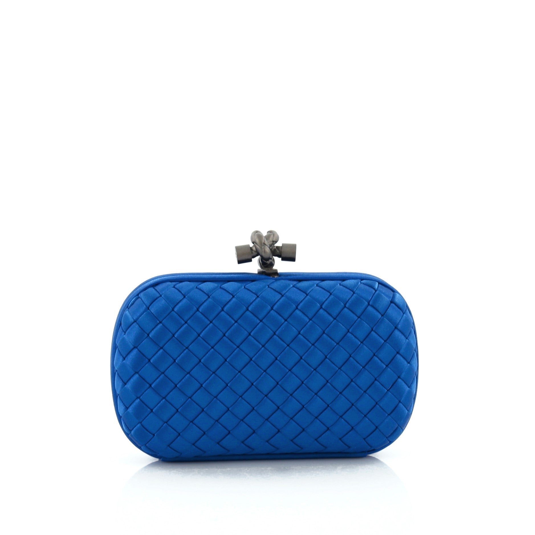 Box Knot Clutch Intrecciato Satin Small