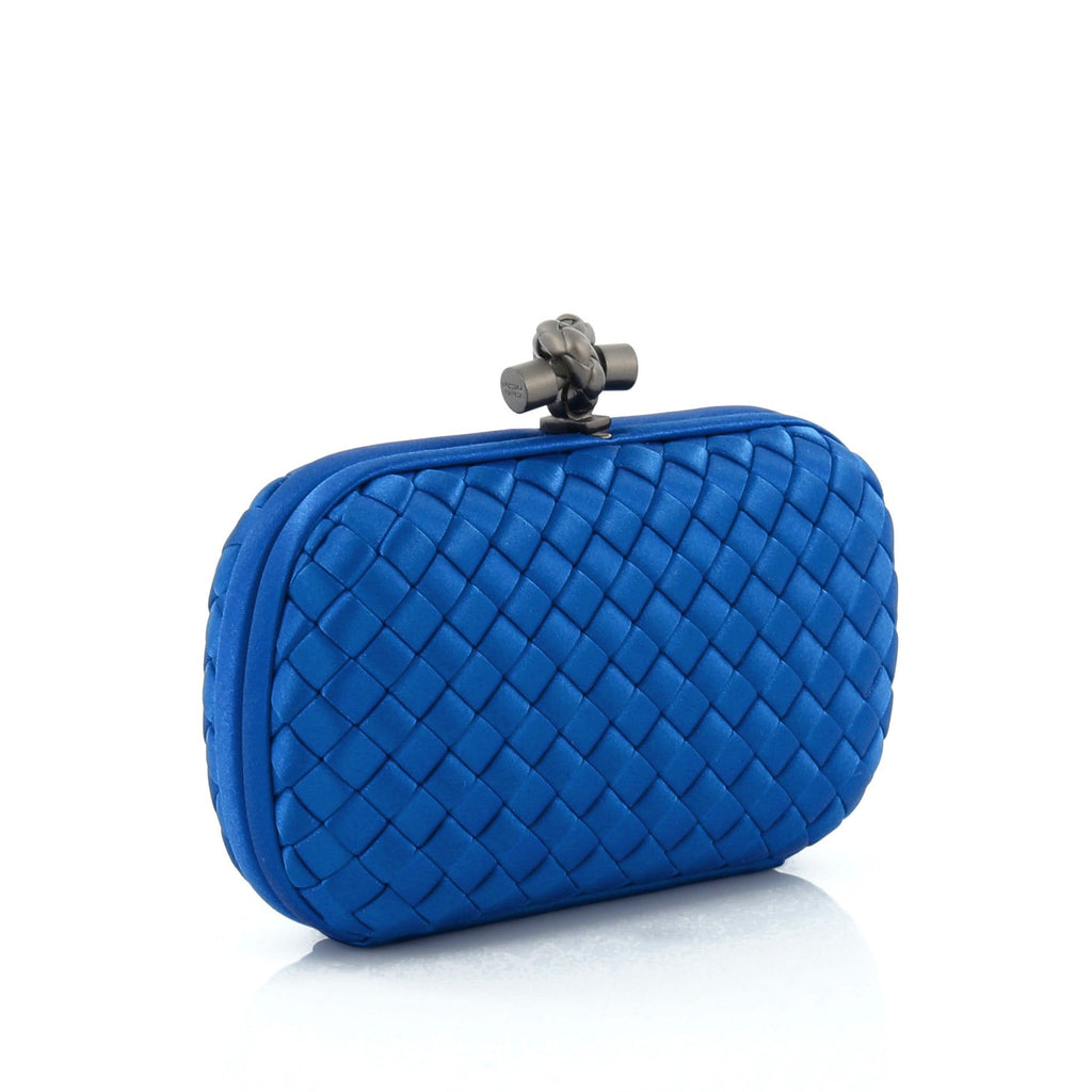 Box Knot Clutch Intrecciato Satin Small
