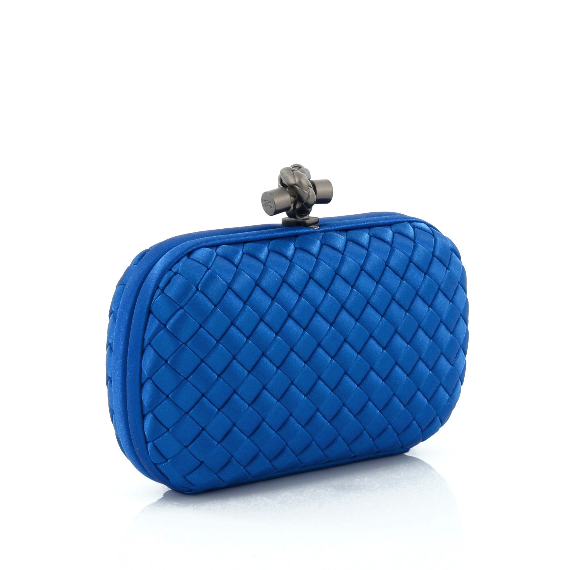 Box Knot Clutch Intrecciato Satin Small
