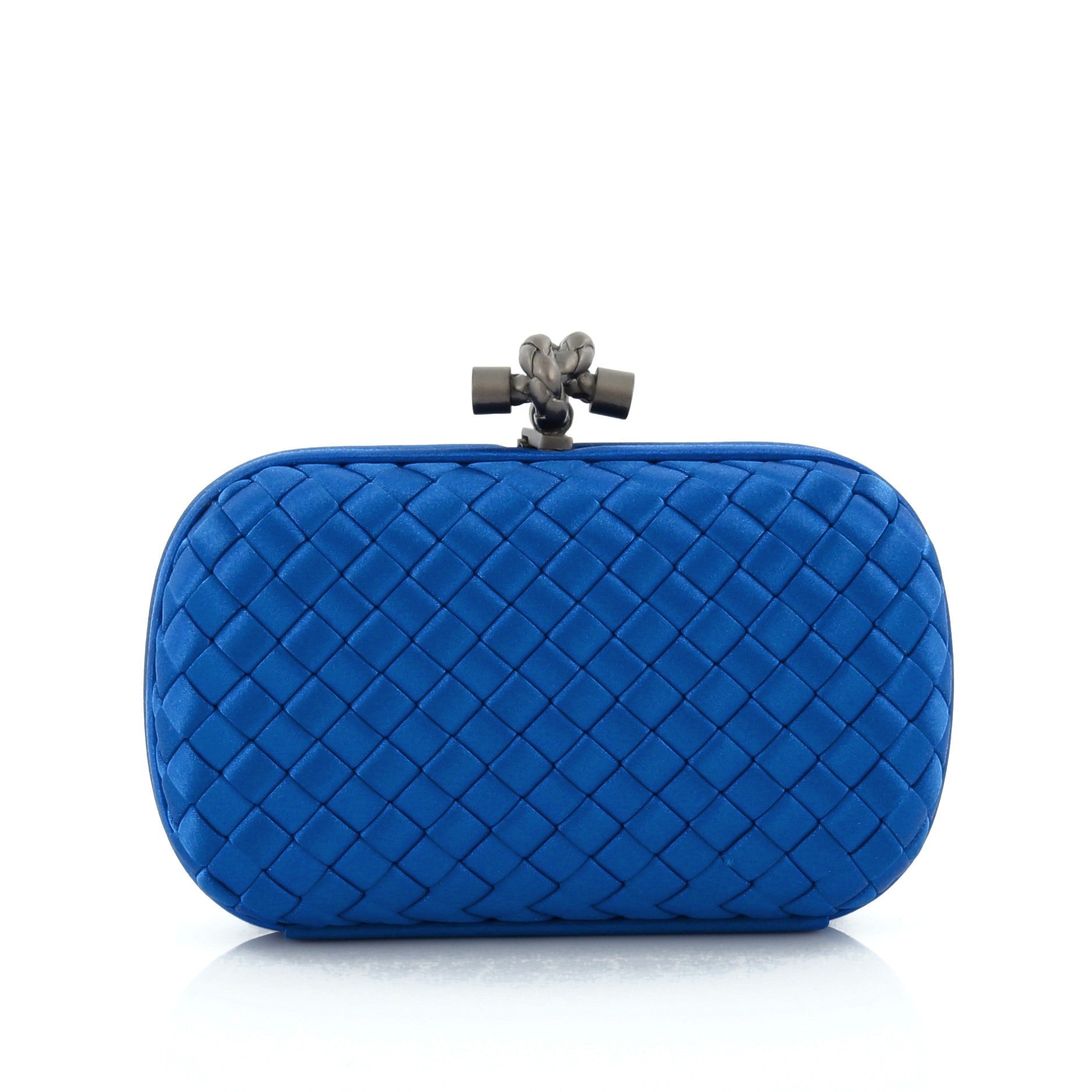 Box Knot Clutch Intrecciato Satin Small
