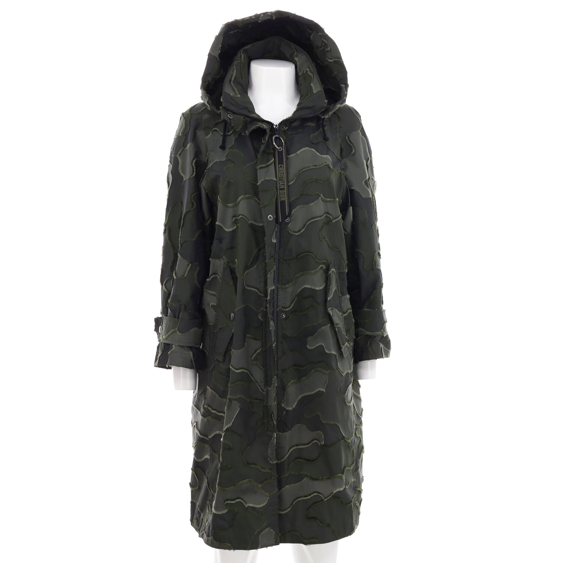 Women's Camouflage Windbreaker Jacket Polyester and Cotton Blend