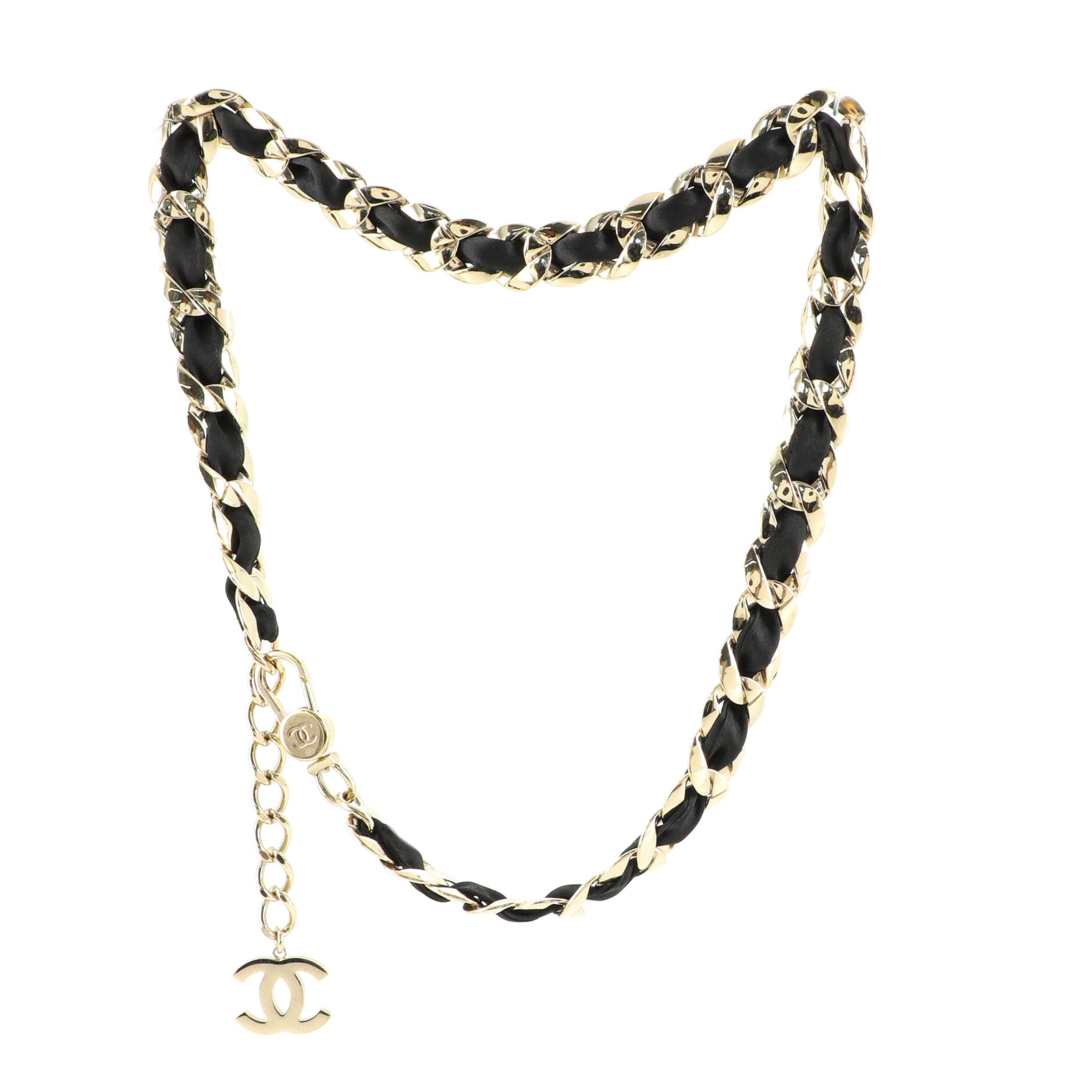CC Chain Belt Metal with Satin Wide 75