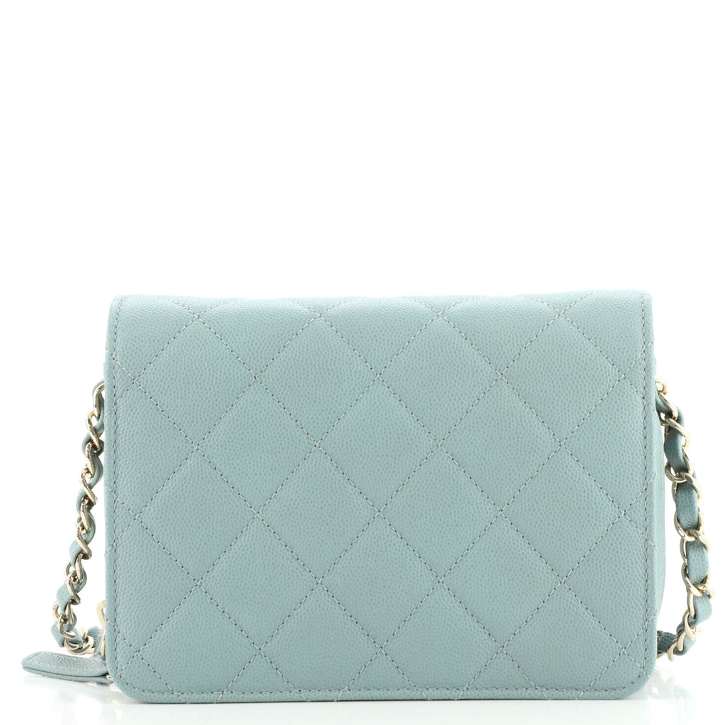 Like a Wallet Flap Bag Quilted Caviar Mini