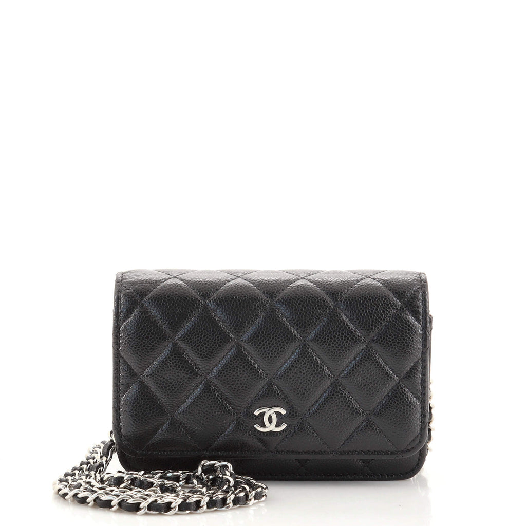 Wallet on Chain Quilted Caviar Mini