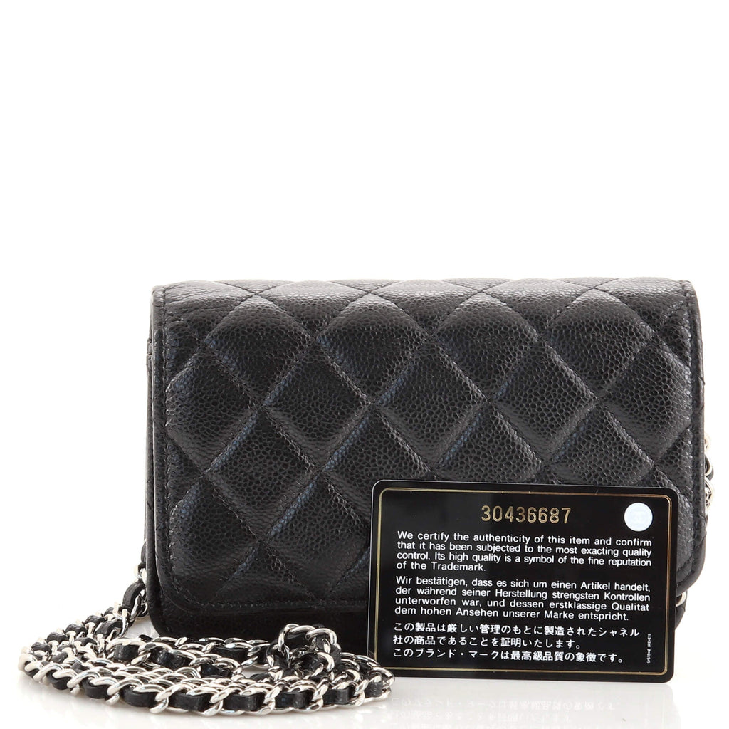 Wallet on Chain Quilted Caviar Mini