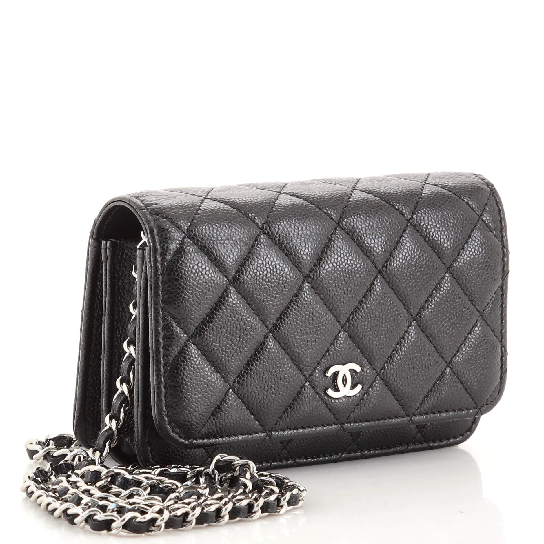 Wallet on Chain Quilted Caviar Mini