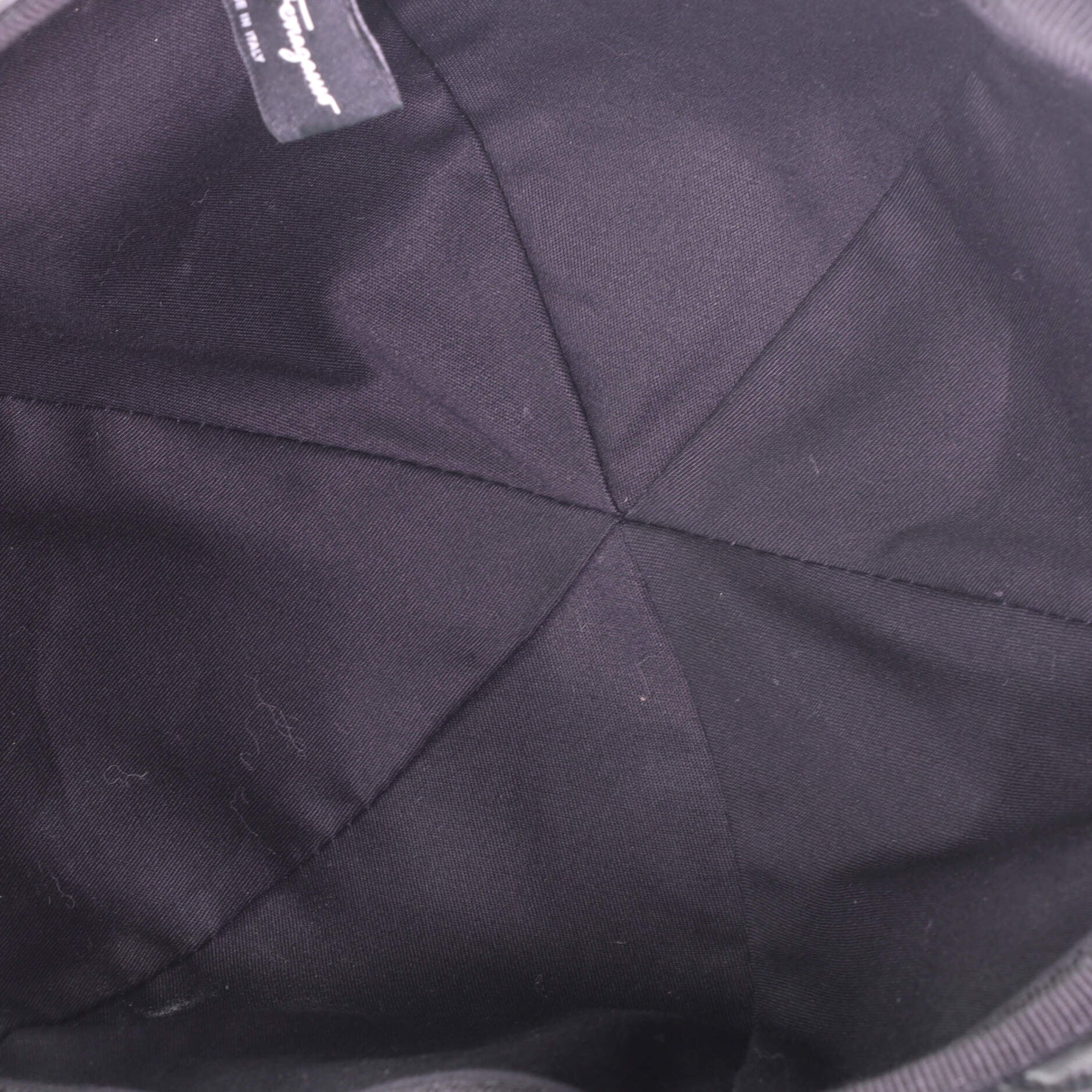 Baseball Cap Gancini Embossed Leather Medium