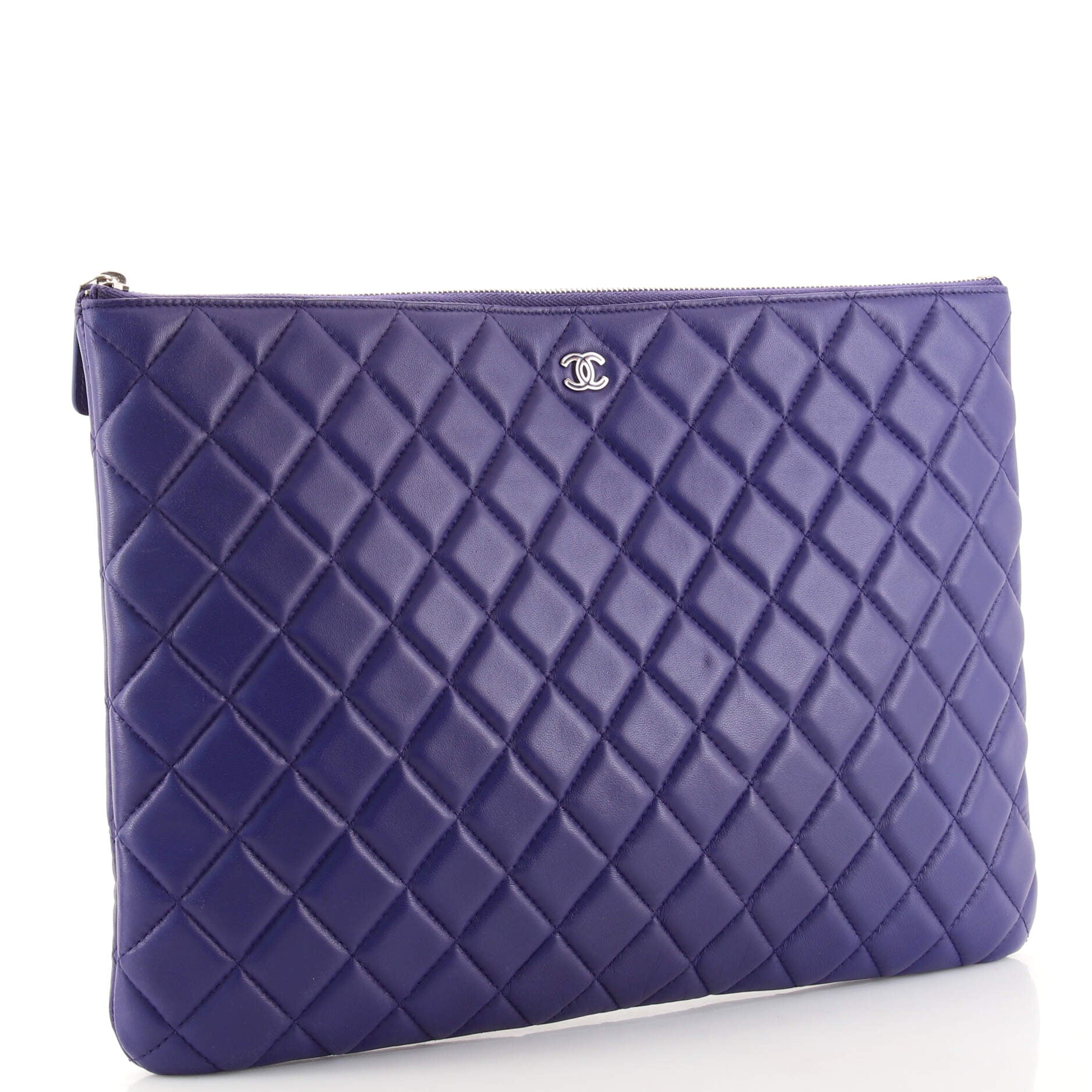 O Case Clutch Quilted Lambskin Large