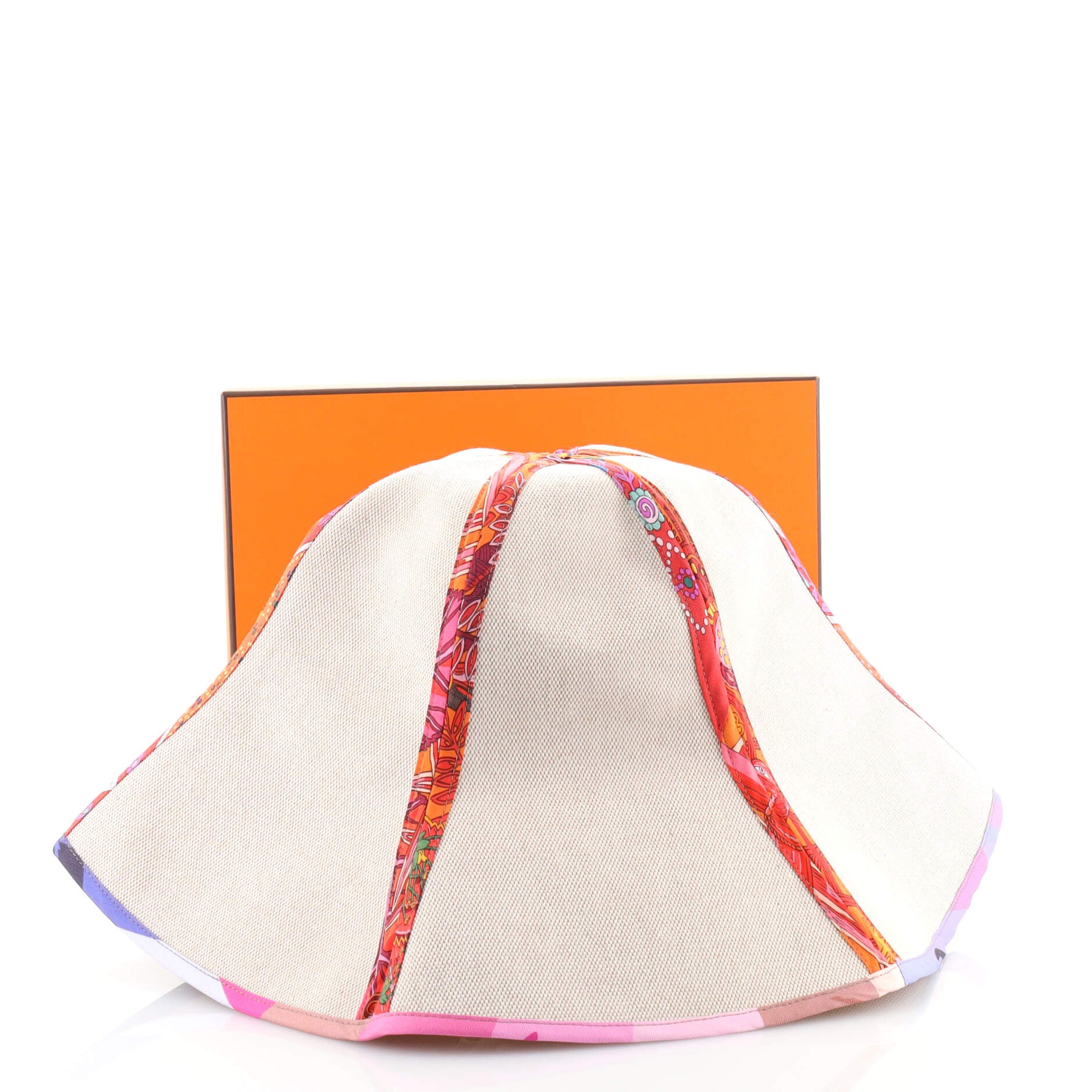 Petit H Hat Canvas and Silk Twill Medium