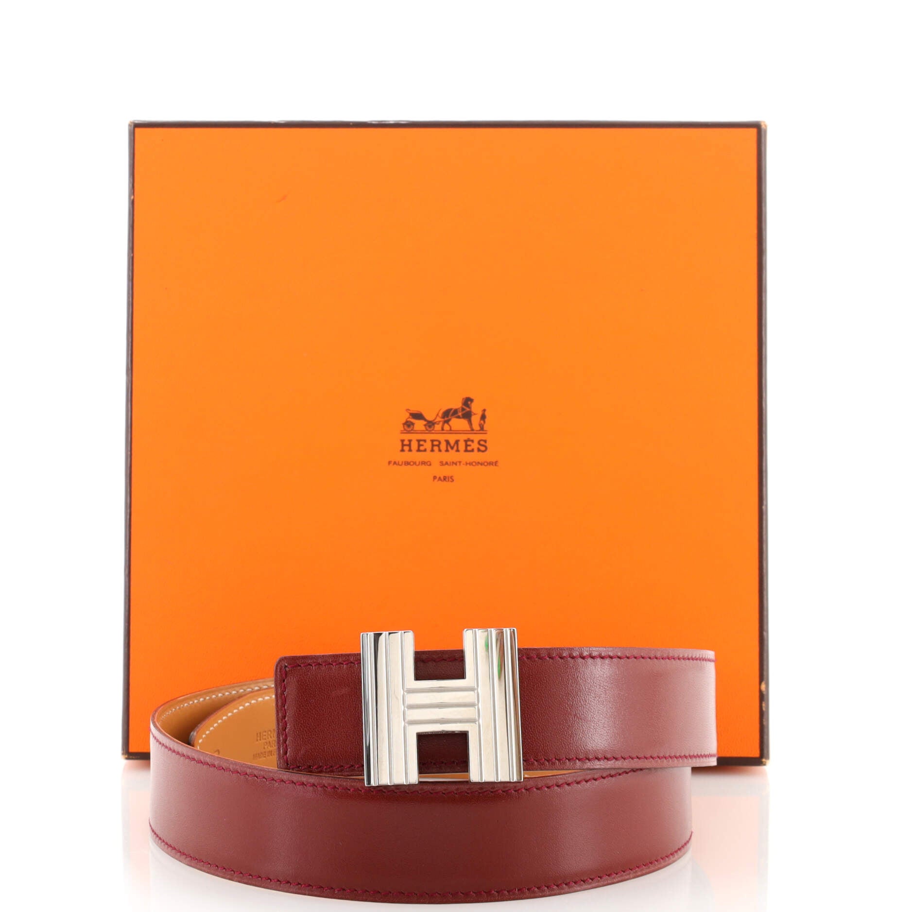 Cadena H Reversible Belt Leather Medium 70