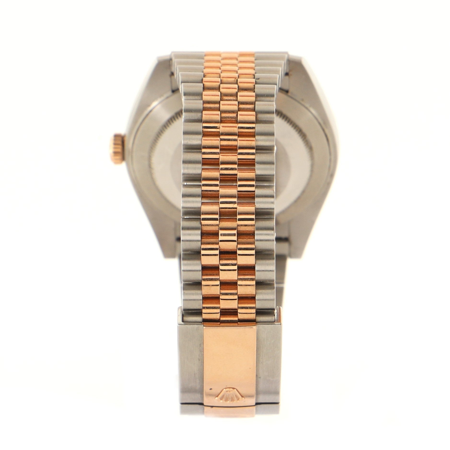 Oyster Perpetual Datejust Automatic Watch Stainless Steel and Rose Gold with Diamond Markers 41