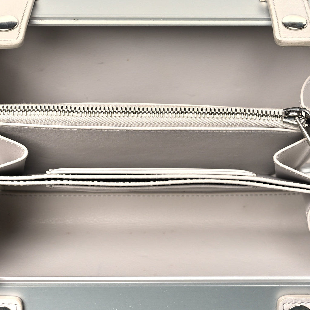 X RIMOWA Aluminum Personal Clutch On Strap Silver
