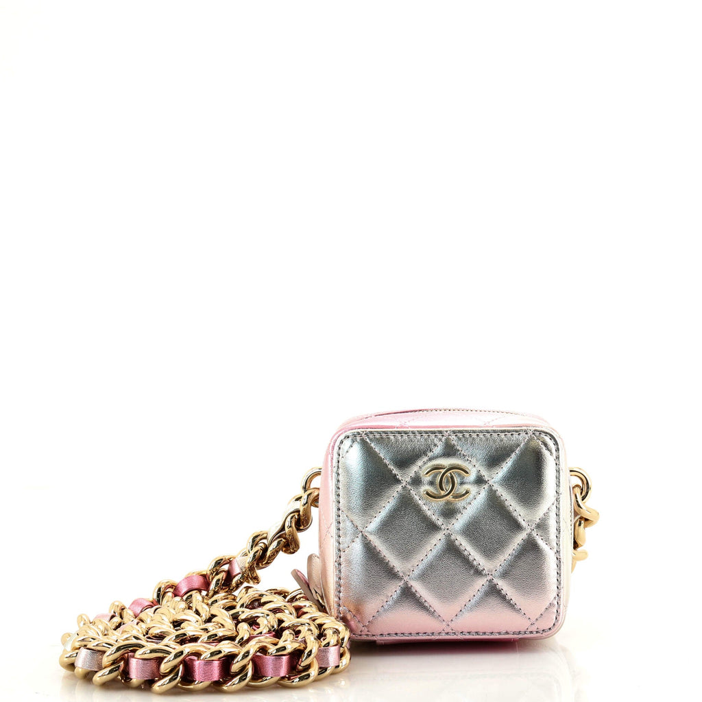 Like A Wallet Clutch With Chain Quilted Gradient Metallic Lambskin Small
