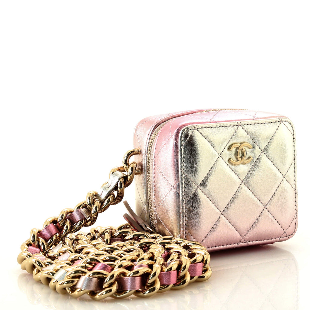 Like A Wallet Clutch With Chain Quilted Gradient Metallic Lambskin Small
