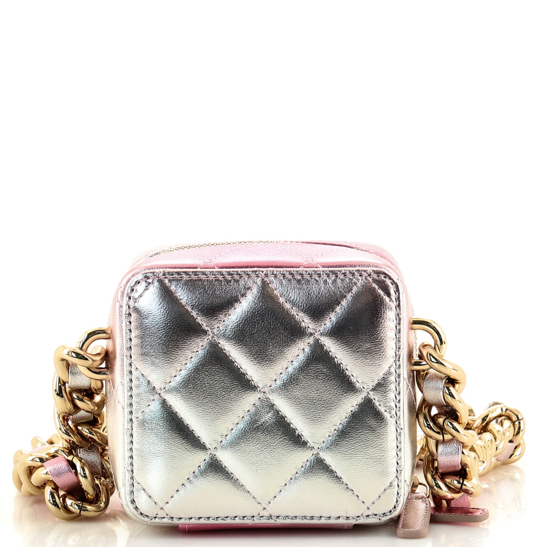 Like A Wallet Clutch With Chain Quilted Gradient Metallic Lambskin Small