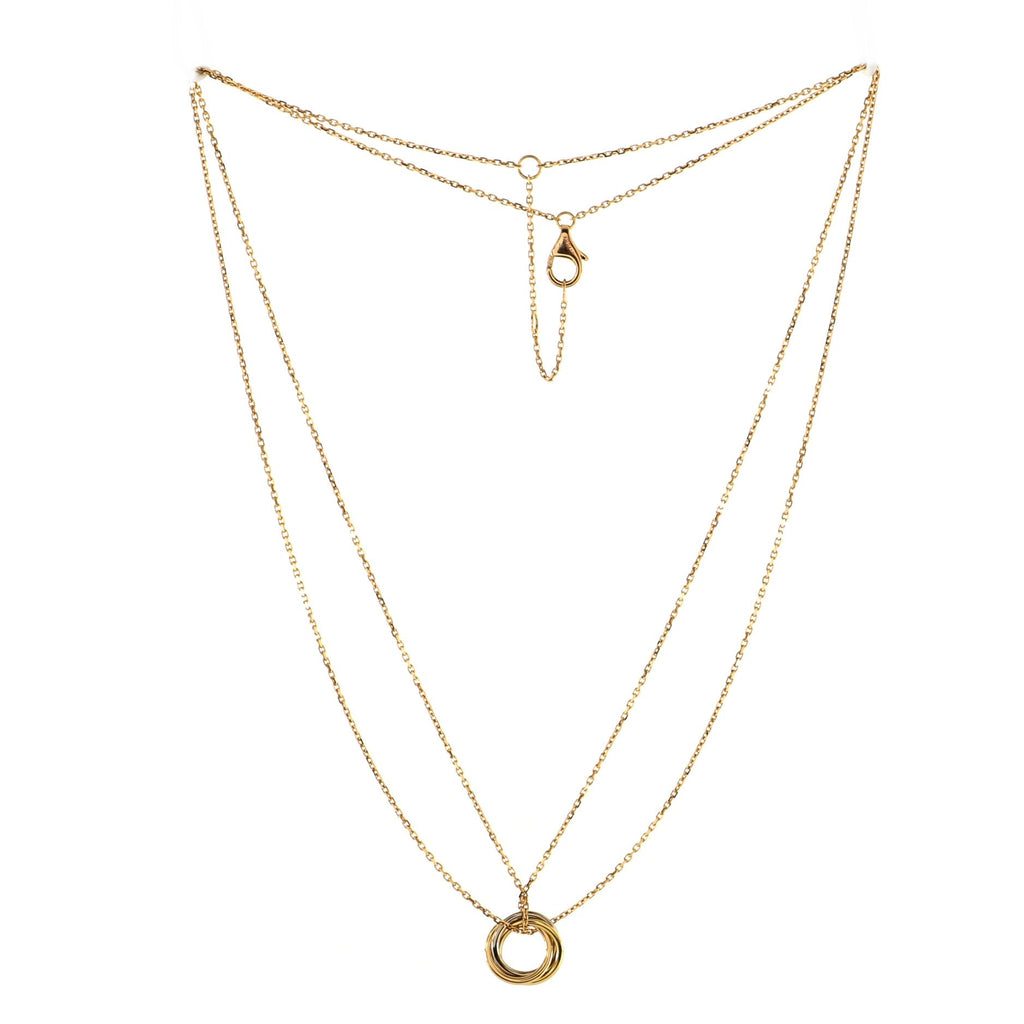 Baby Trinity Pendant Necklace 18K Tricolor Gold
