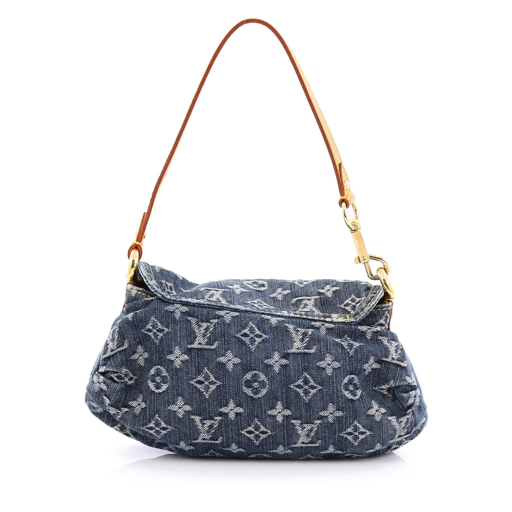 Pleaty Handbag Denim Mini