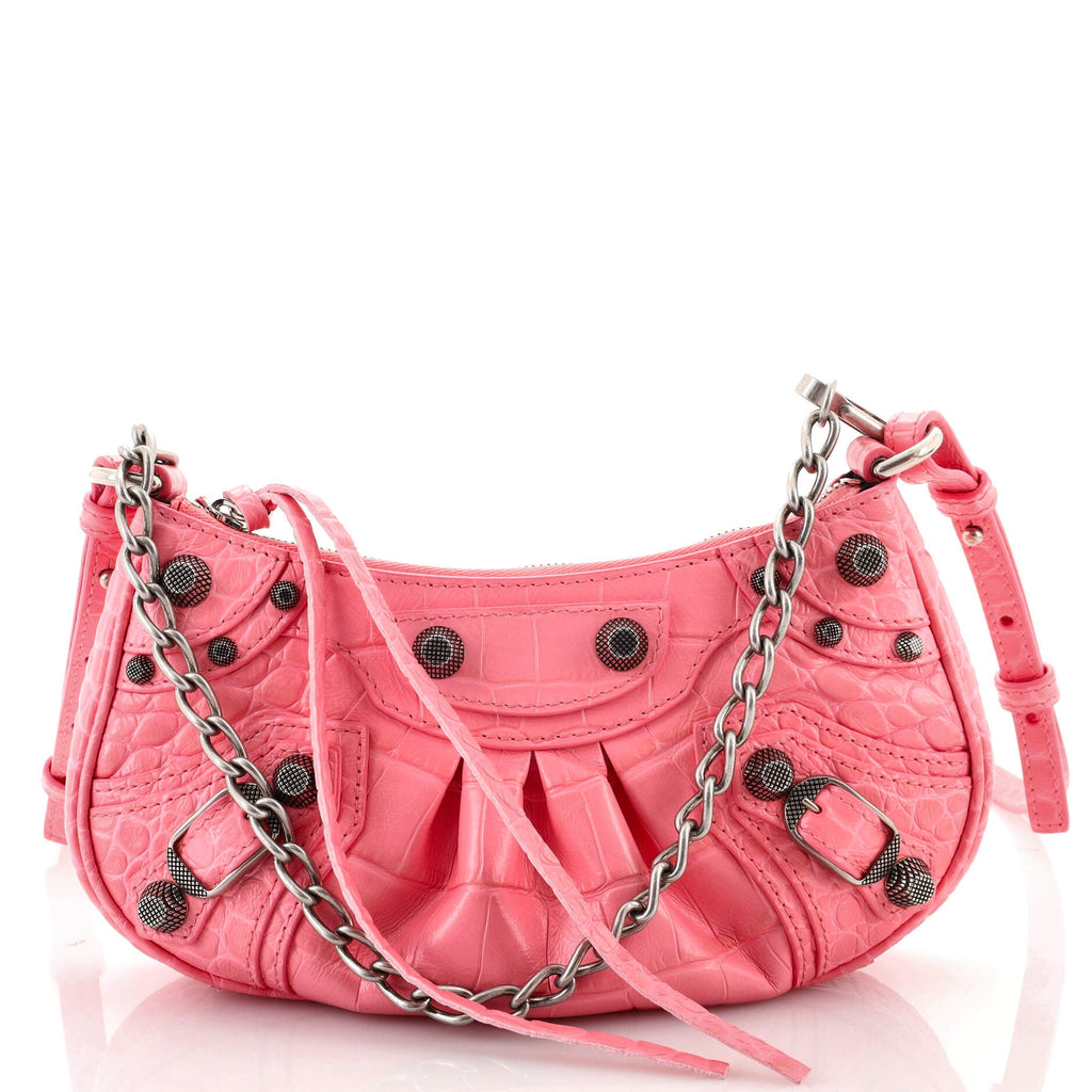 Le Cagole Giant Studs Shoulder Bag Leather Mini