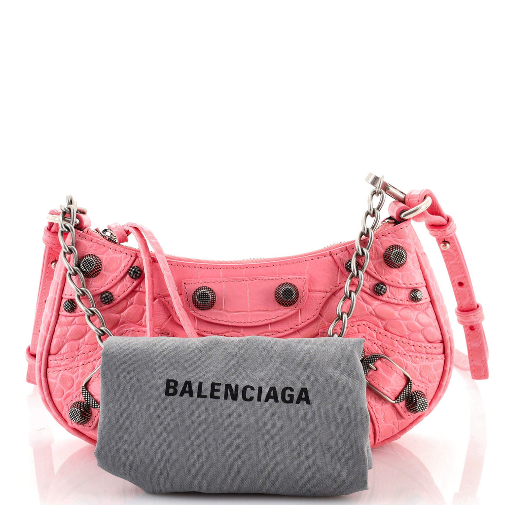 Le Cagole Giant Studs Shoulder Bag Leather Mini