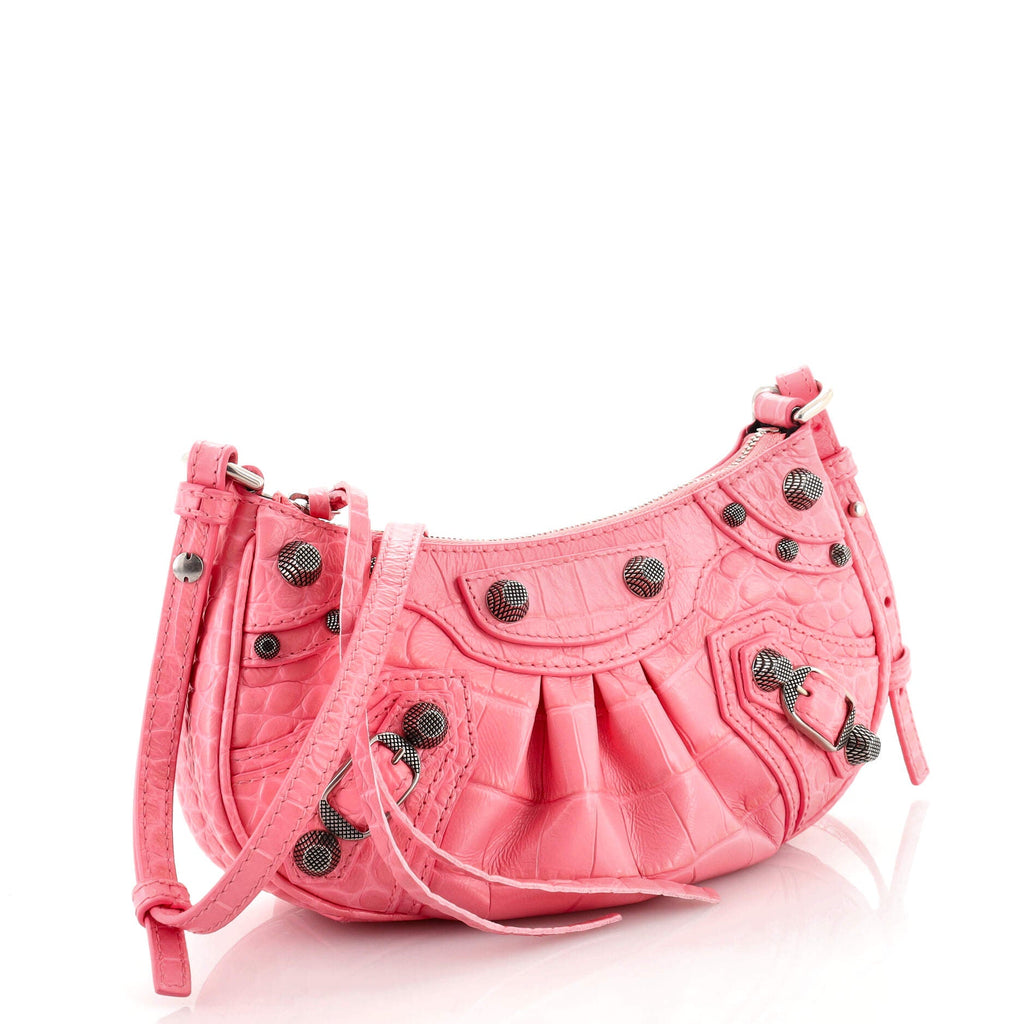 Le Cagole Giant Studs Shoulder Bag Leather Mini