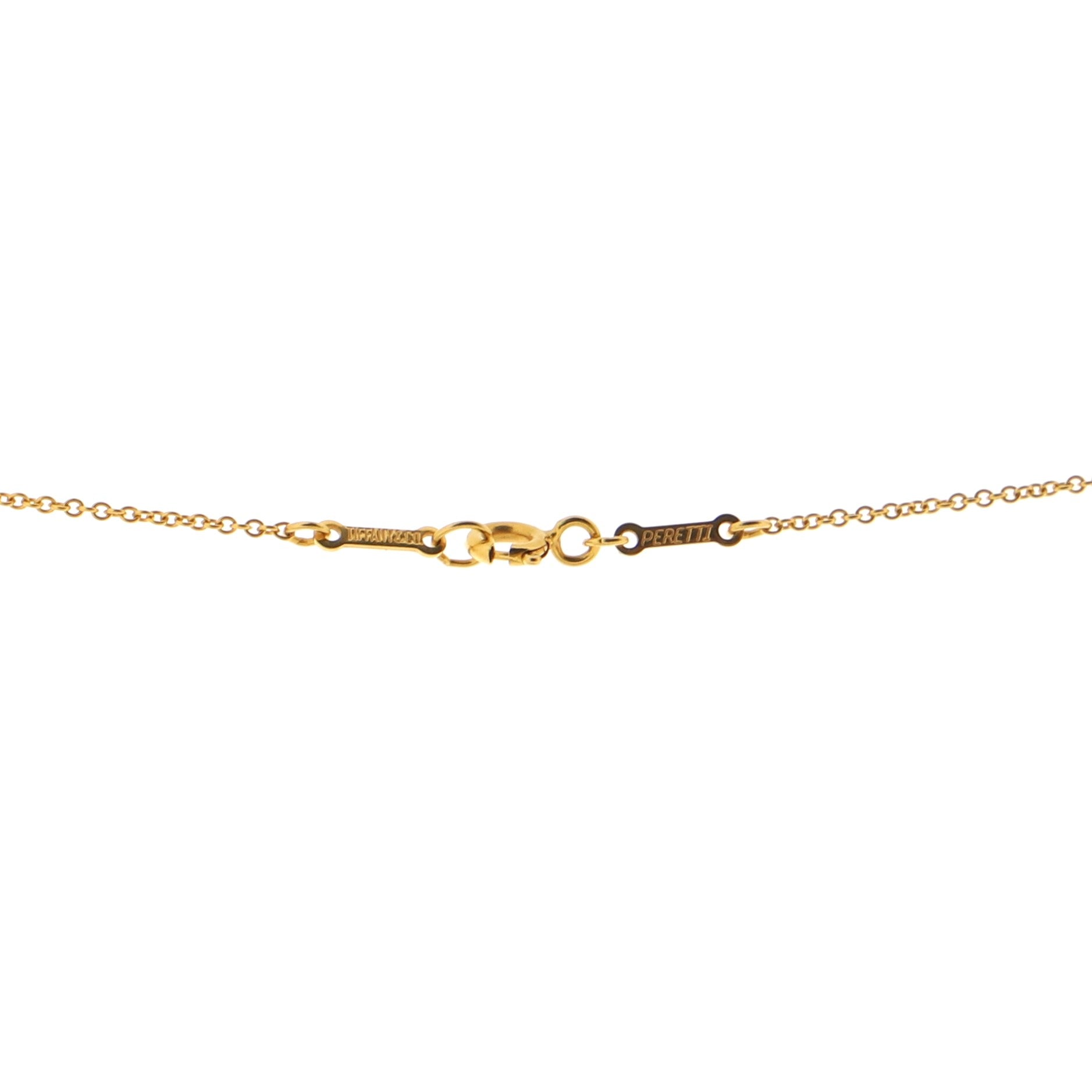 Elsa Peretti Open Heart Pendant Necklace 18K Yellow Gold with Rock Crystal