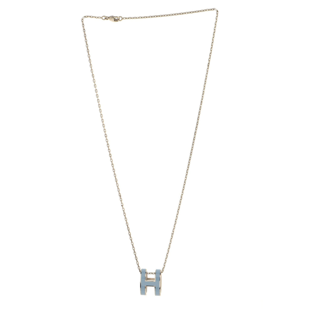 Pop H Pendant Chain Necklace Metal and Enamel