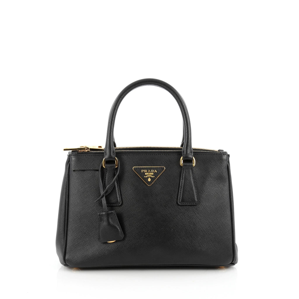 Double Zip Lux Tote Saffiano Leather Mini
